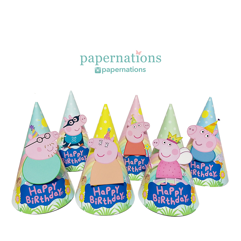 Peppa Pig Cone Hats